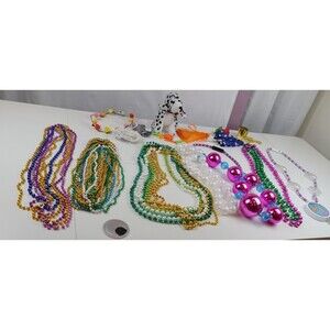 4 LB Lot of New Orleans Mard Gras Beads Necklaces & Assorted Throws
